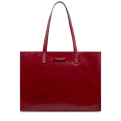 Borsa Donna Shopper THE BRIDGE linea Mirra in Pelle Rosso Mattone