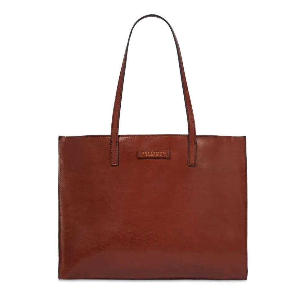 Borsa Donna Shopper THE BRIDGE Linea Mirra in Pelle Marrone