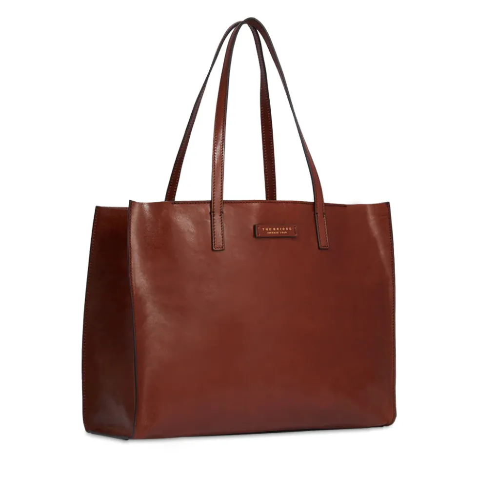 Borsa Donna Shopper THE BRIDGE Linea Mirra in Pelle Marrone