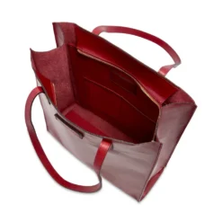 Borsa Donna Shopper Verticale THE BRIDGE linea Mirra in Pelle Rosso Mattone