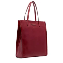 Borsa Donna Shopper Verticale THE BRIDGE linea Mirra in Pelle Rosso Mattone