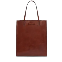 Borsa Donna Shopper Verticale THE BRIDGE linea Mirra in Pelle Marrone