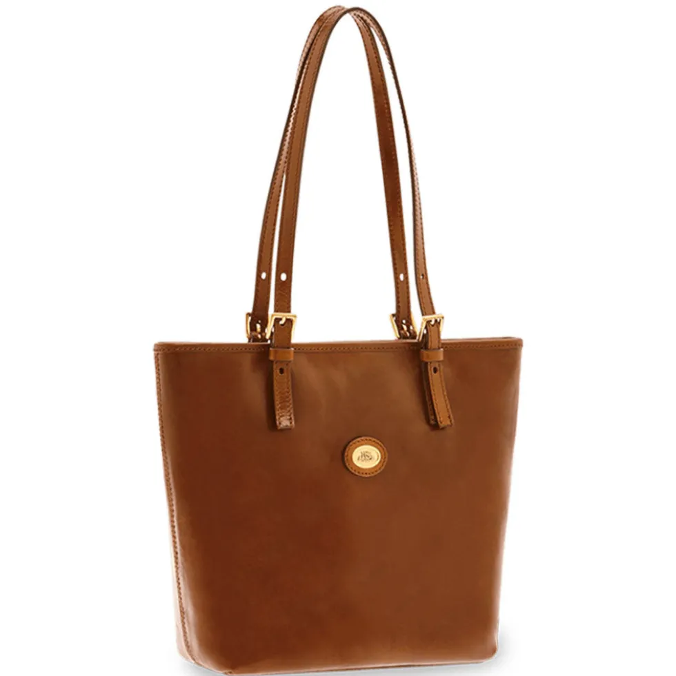 Borsa Donna Shopping Verticale THE BRIDGE in Pelle Marrone linea Story