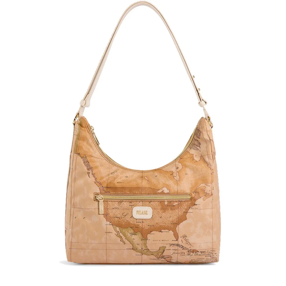 Borsa Donna Sottospalla 1A Classe Alviero Martini linea Soft Petals in Tessuto Soft Geo Classic e Avorio LE58