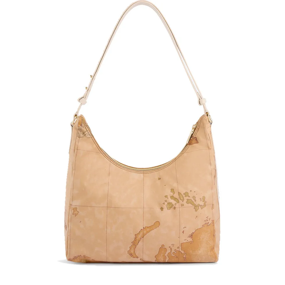 Borsa Donna Sottospalla 1A Classe Alviero Martini linea Soft Petals in Tessuto Soft Geo Classic e Avorio LE58