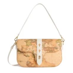 Borsa Donna Sottospalla 1A Classe Alviero Martini linea Escape Geo stampa Geo Classic e Avorio LE62