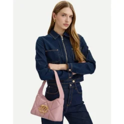 Borsa Donna Sottospalla LOVE MOSCHINO linea Embossed Rosa