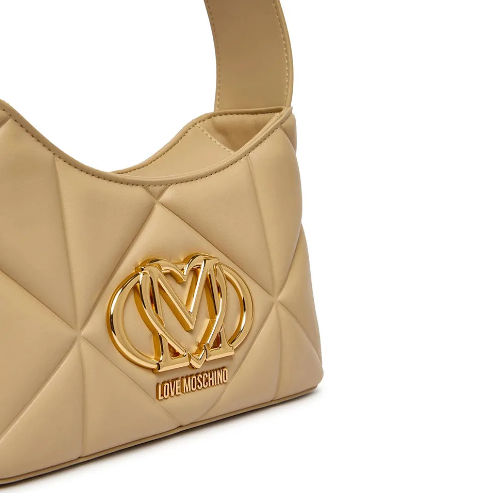 Borsa Donna Sottospalla LOVE MOSCHINO linea Embossed Taupe