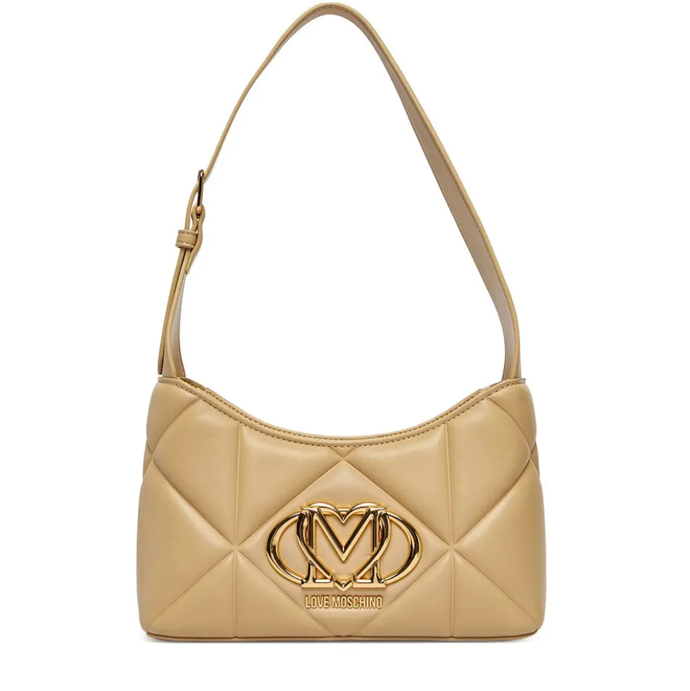 Borsa Donna Sottospalla LOVE MOSCHINO linea Embossed Taupe