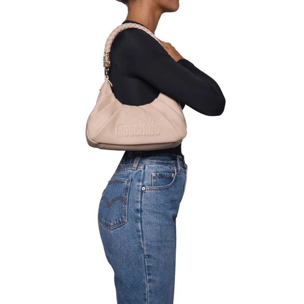 Borsa Donna Sottospalla LOVE MOSCHINO in Ecopelle Taupe