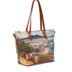 Borsa Donna Y NOT a Spalla YES-396 Stampa Lemon Tree