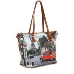 Borsa Donna Y NOT a Spalla YES-396 Stampa C'Est La Vie