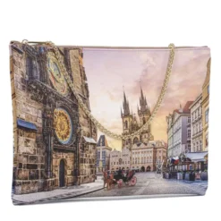 Borsa Donna Y NOT Clutch con Tracolla in Catena YES-605 Astro Clock