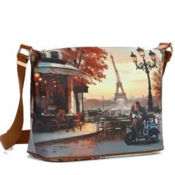 Borsa Donna Y NOT Hobo Easy Large a Tracolla YES-607 Kisses From Paris