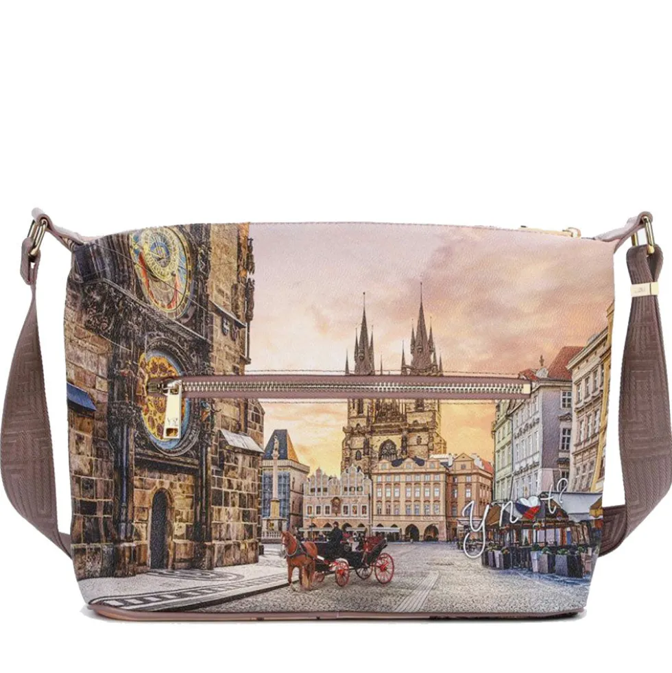 Borsa Donna Y NOT Hobo Easy Large a Tracolla YES-607 Astro Clock