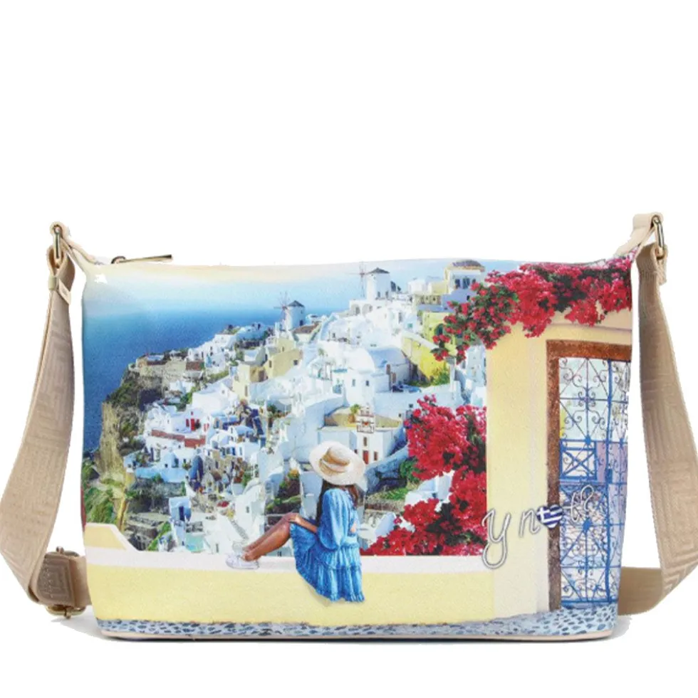 Borsa Donna Y NOT Hobo Easy Large a Tracolla YES-607 Greek Summer