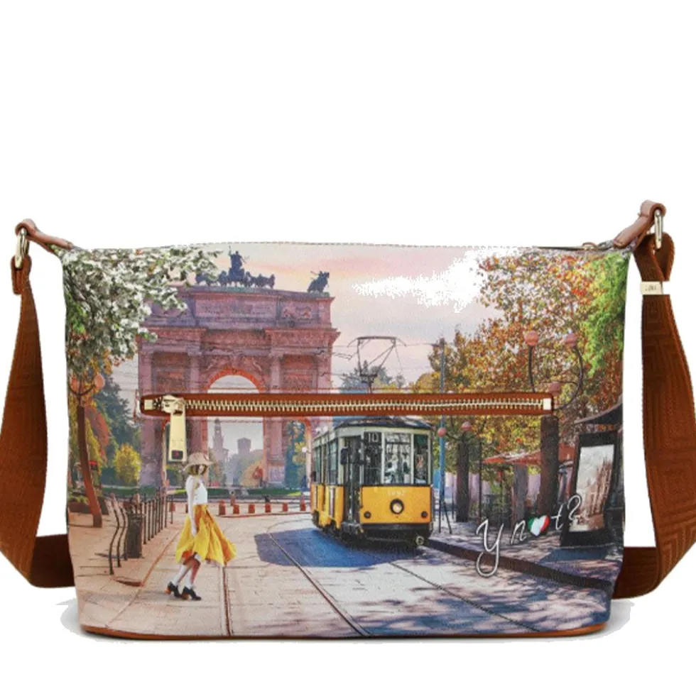 Borsa Donna Y NOT Hobo Easy Large a Tracolla YES-607 Spring in Milan