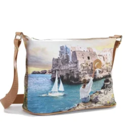 Borsa Donna Y NOT Hobo Easy Large a Tracolla YES-607 Polignano Coast
