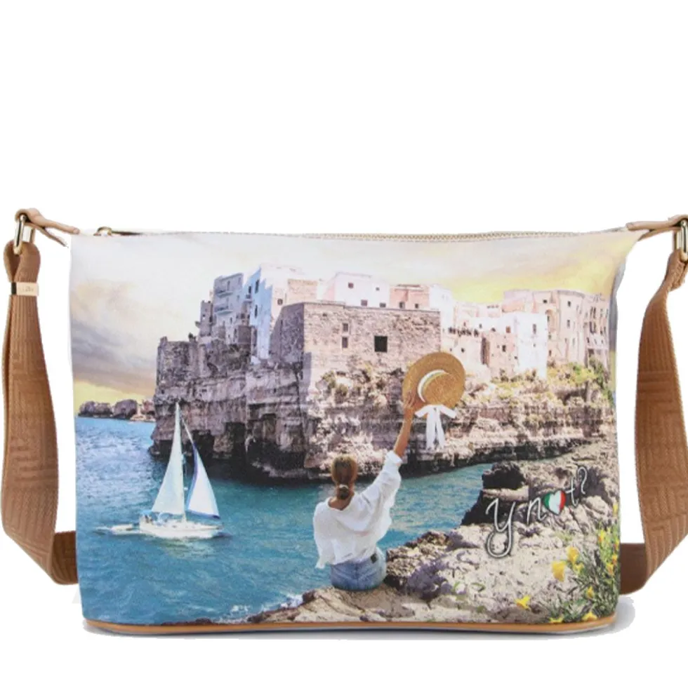 Borsa Donna Y NOT Hobo Easy Large a Tracolla YES-607 Polignano Coast
