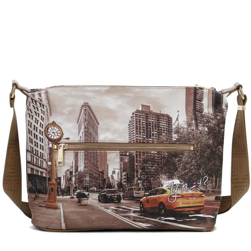 Borsa Donna Y NOT Hobo Easy Large a Tracolla YES-607 Golden Time