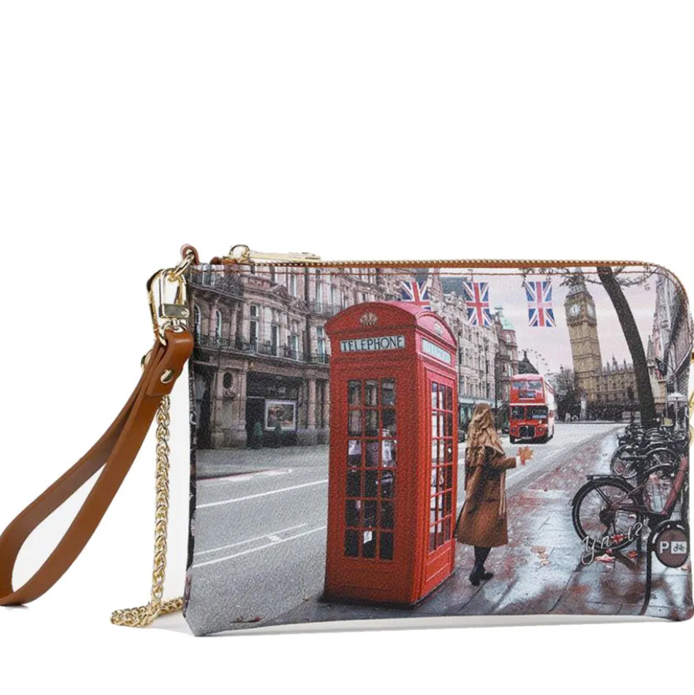 Borsa Donna Y NOT Pochette con Tracolla YES-384 Red London