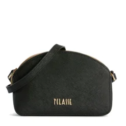 Borsa Doppia Zip a Tracolla 1A Classe Alviero Martini linea Aura Bag stampa Saffiano Nera LF04
