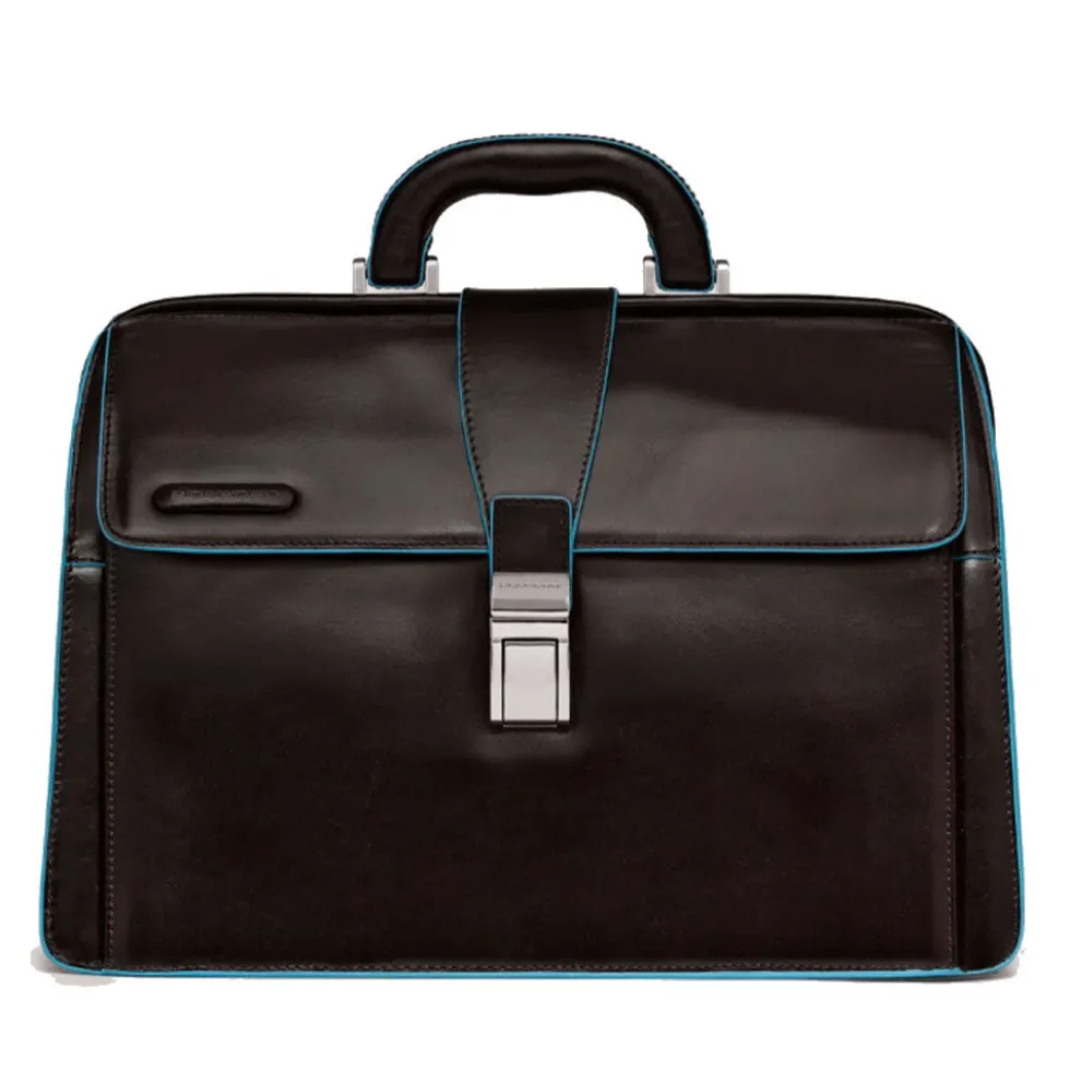 Borsa Dottore PIQUADRO in Pelle Mogano Linea Blue Square - CA2007B2