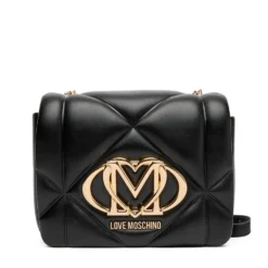 Borsa Mini Donna a Tracolla LOVE MOSCHINO linea Embossed Trapuntata Nera