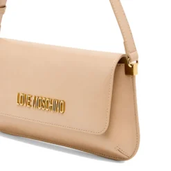 Borsa Piatta a Spalla LOVE MOSCHINO linea Lettering Logo Nude