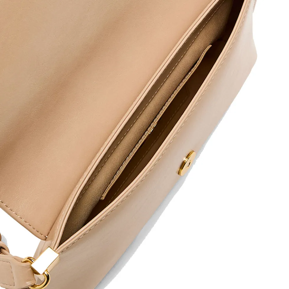 Borsa Piatta a Spalla LOVE MOSCHINO linea Lettering Logo Nude
