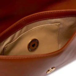 Borsa Piatta a Spalla LOVE MOSCHINO linea Lettering Logo color Cuoio