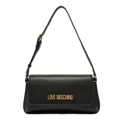 Borsa Piatta a Spalla LOVE MOSCHINO linea Lettering Logo Nero