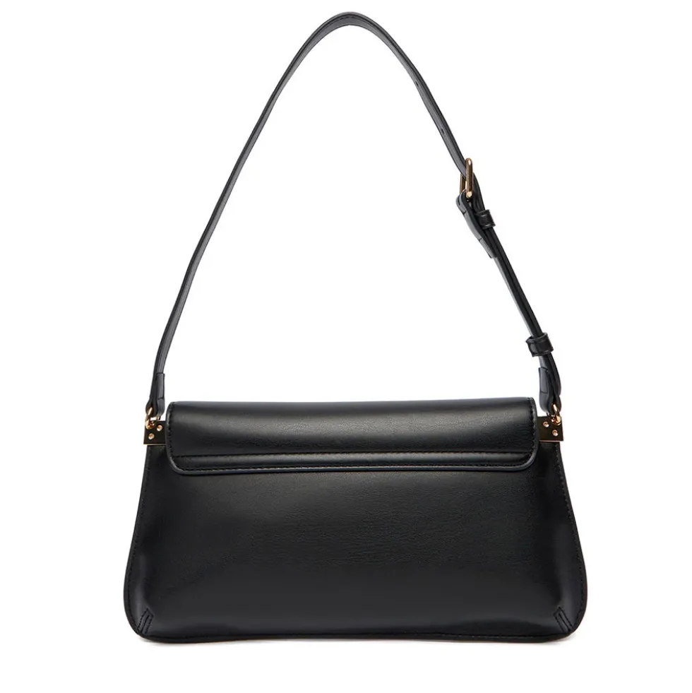 Borsa Piatta a Spalla LOVE MOSCHINO linea Lettering Logo Nero