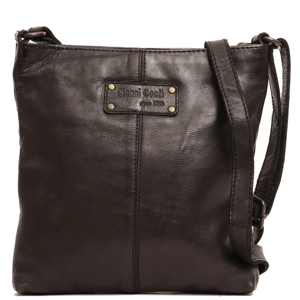 Borsello Uomo in Pelle Nera - Gianni Conti linea Vintage