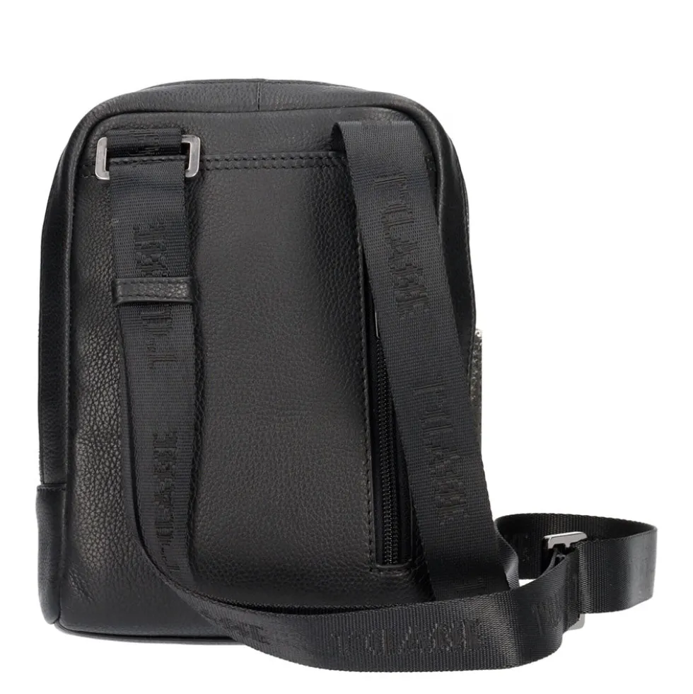Borsello Uomo Medio 1A Classe Alviero Martini linea Western Leather in Pelle Nera LD07