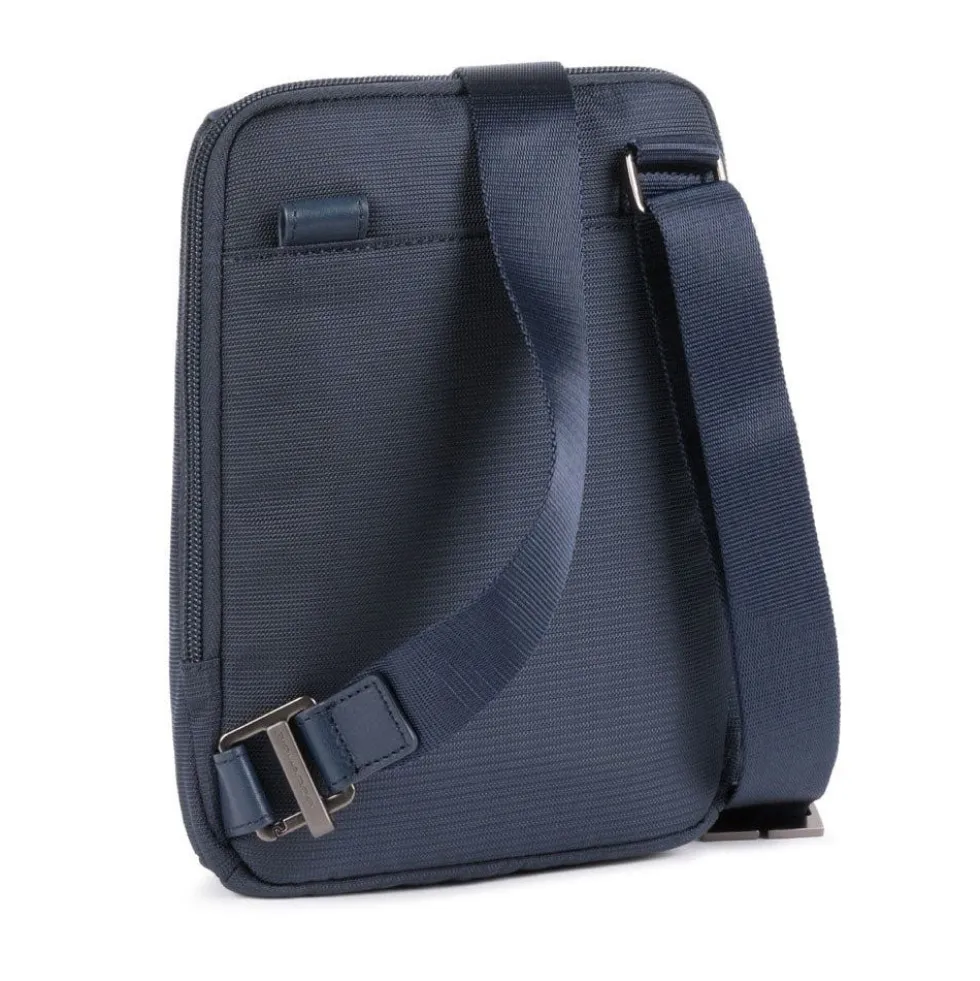 Borsello Uomo PIQUADRO in Tessuto e Pelle Blu Linea Macbeth - CA3084S115