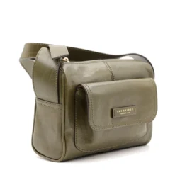 Camera Case Donna a Tracolla THE BRIDGE linea Flora in Pelle Verde Timo