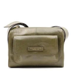 Camera Case Donna a Tracolla THE BRIDGE linea Flora in Pelle Verde Timo