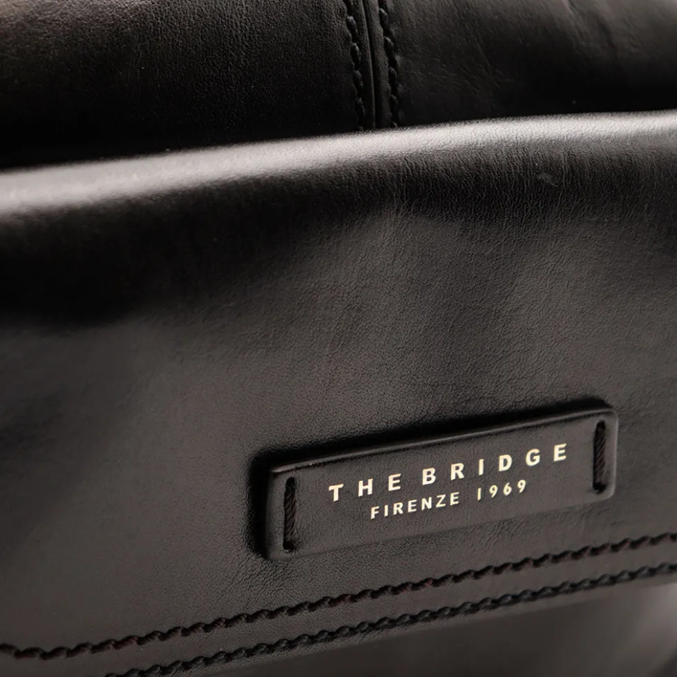Camera Case Donna a Tracolla THE BRIDGE linea Flora in Pelle Nera