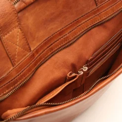 Cartella Uomo Due Manici con Tracolla Porta Pc 14" - Gianni Conti in Pelle Color Cognac