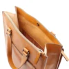 Cartella Uomo Verticale THE BRIDGE linea Leone in Pelle color Cognac