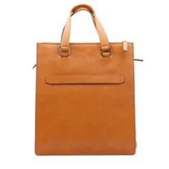 Cartella Uomo Verticale THE BRIDGE linea Leone in Pelle color Cognac