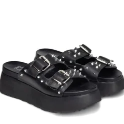 Ciabatte CULT Janis 3146 in Pelle Black - Silver