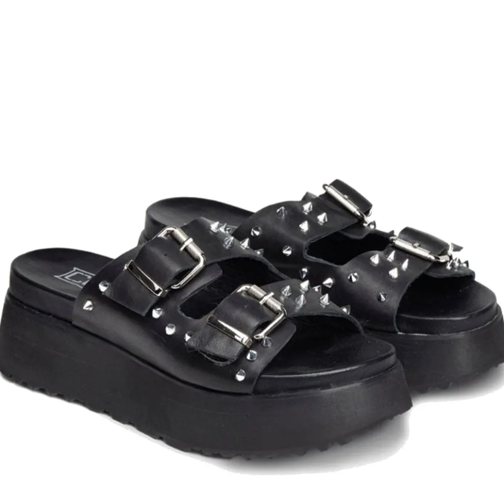 Ciabatte CULT Janis 3146 in Pelle Black - Silver