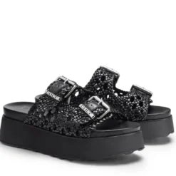 Ciabatte CULT Janis 4476 in Pelle Intrecciata Colore Nero