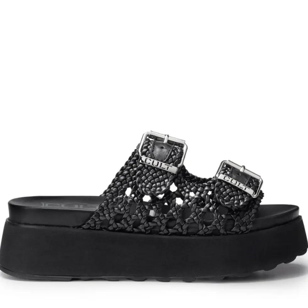 Ciabatte CULT Janis 4476 in Pelle Intrecciata Colore Nero