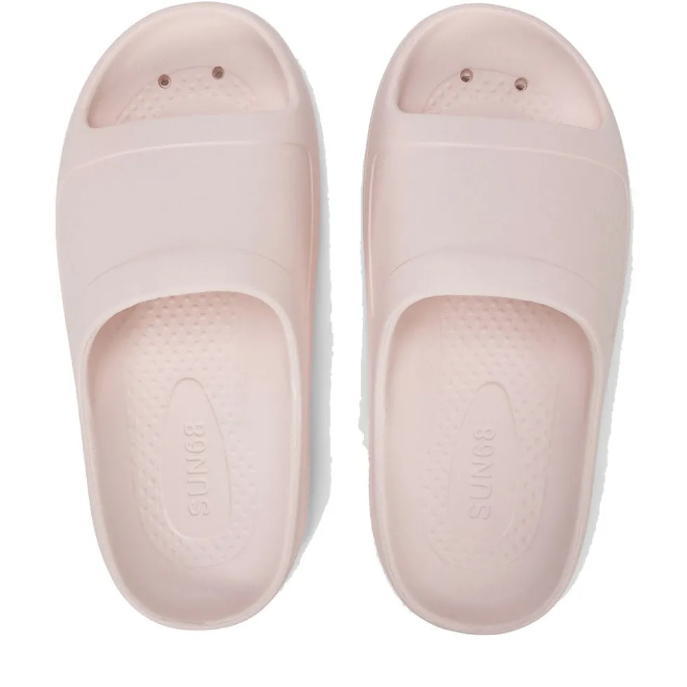 Ciabatte da Donna Sun68 Linea Slippers Monoblock Logo Colore Porcellana - X36212