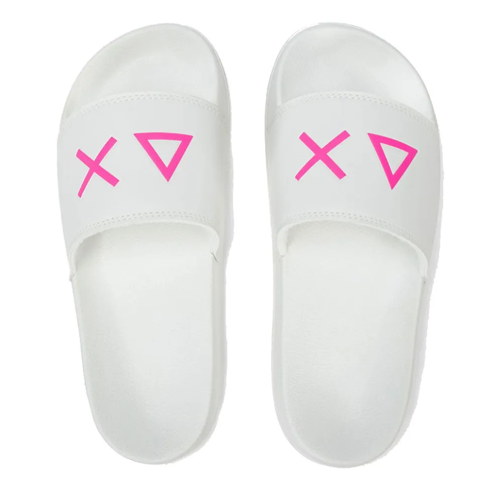 Ciabatte da Donna Sun68 Linea Slippers Logo Colore Bianco- X36210