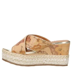 Ciabatte Donna con Zeppa 1A Classe Alviero Martini in Eco Nappa stampa Geo Classic 1401