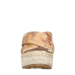 Ciabatte Donna con Zeppa 1A Classe Alviero Martini in Eco Nappa stampa Geo Classic 1401